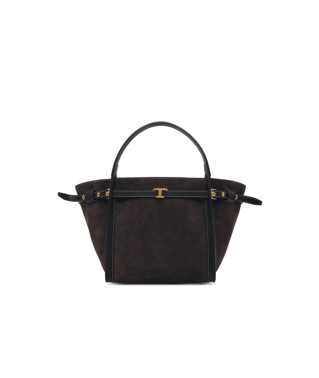 TOD'S Коричневая замшевая сумка тоут, фото 1