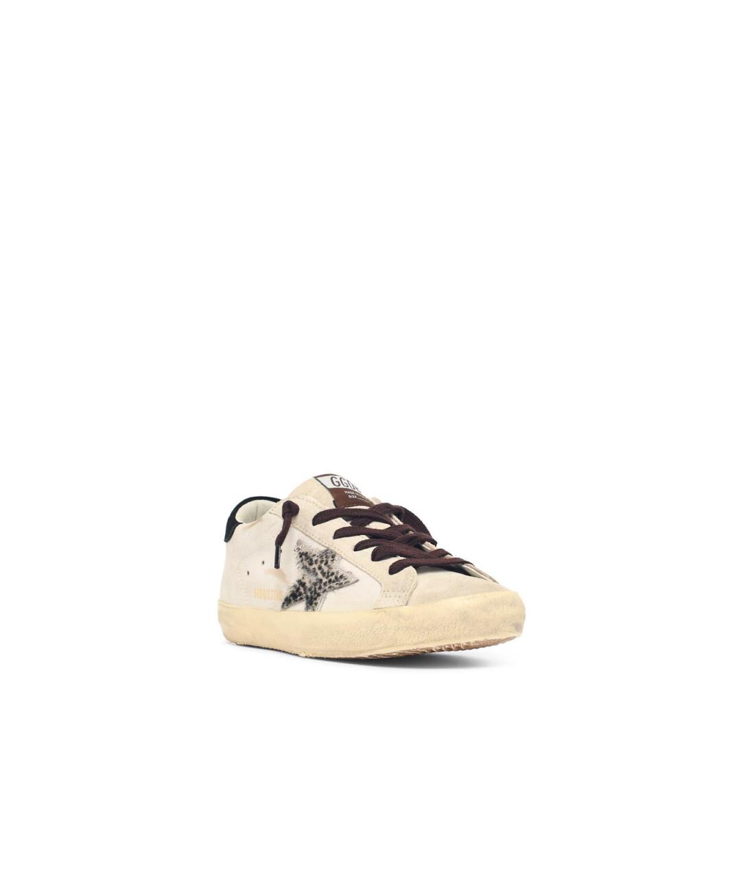GOLDEN GOOSE Белые кожаные кеды, фото 2