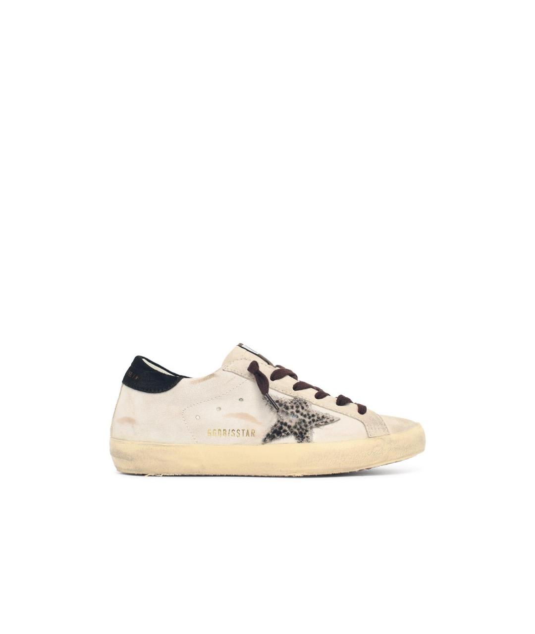 GOLDEN GOOSE Белые кожаные кеды, фото 1