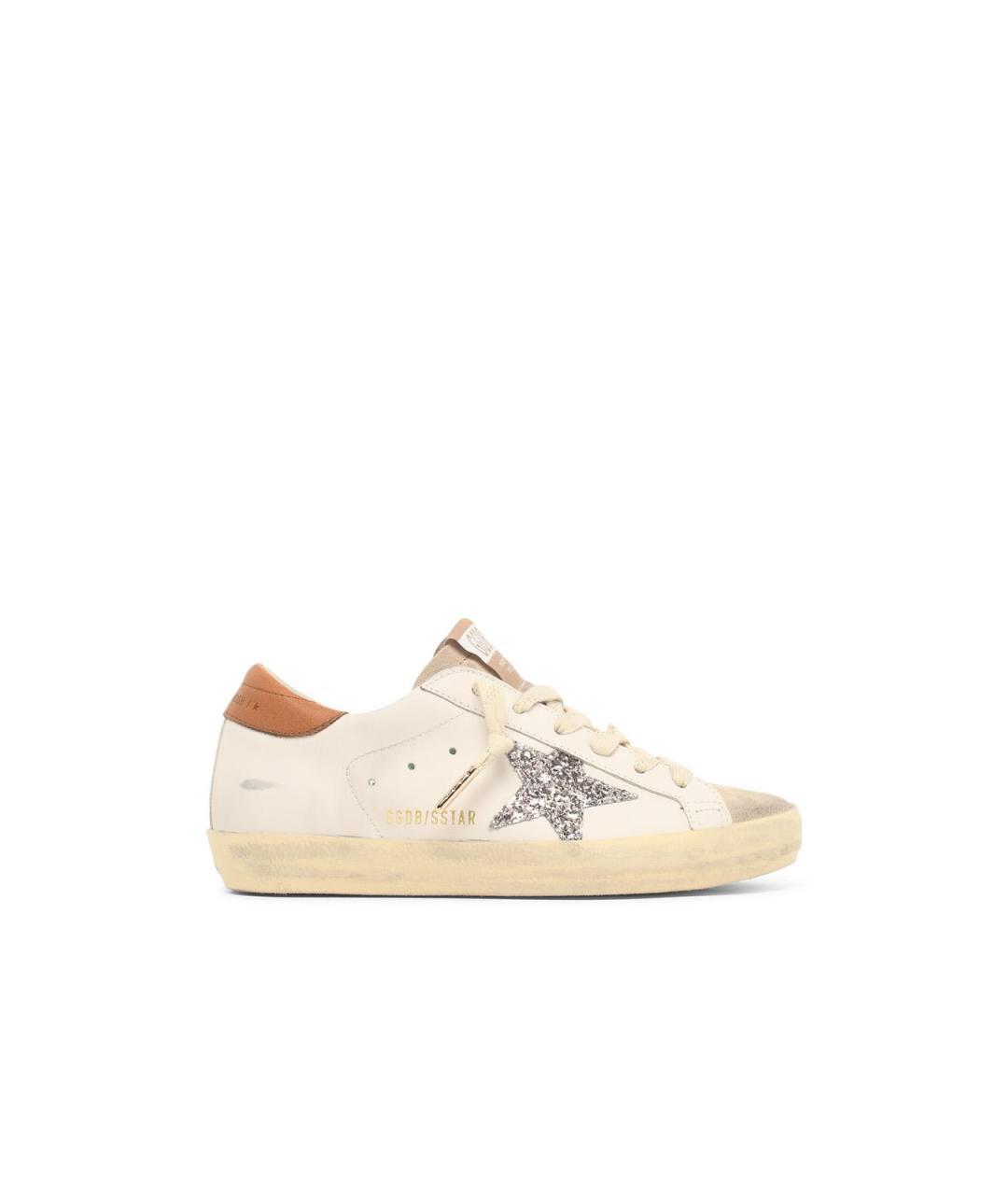 GOLDEN GOOSE Белые кожаные кеды, фото 1
