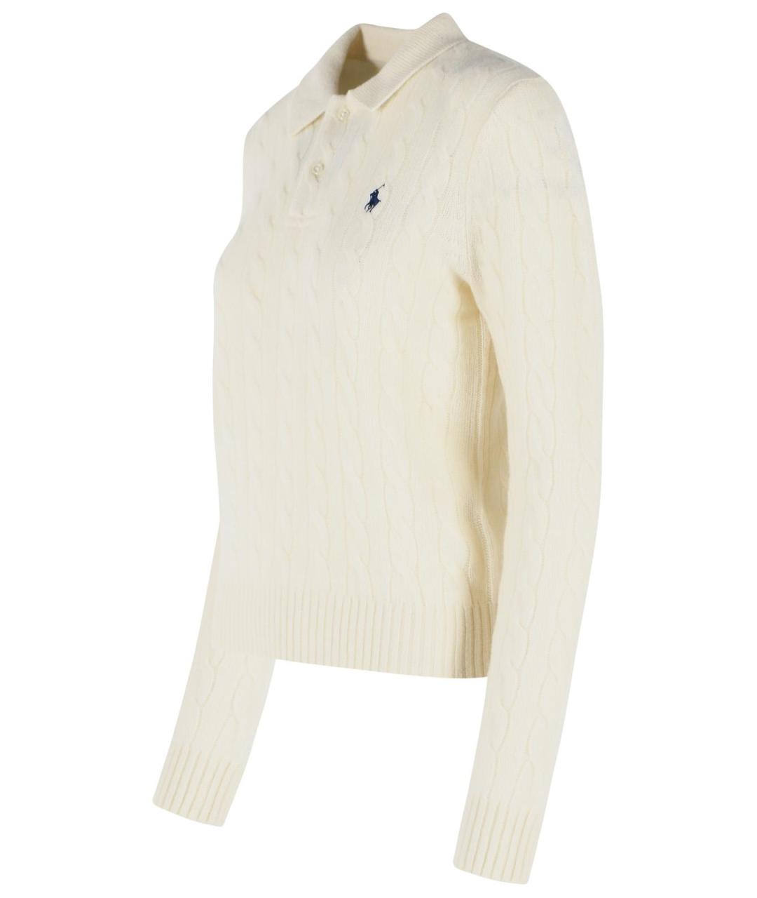POLO RALPH LAUREN Бежевый шерстяной джемпер / свитер, фото 2