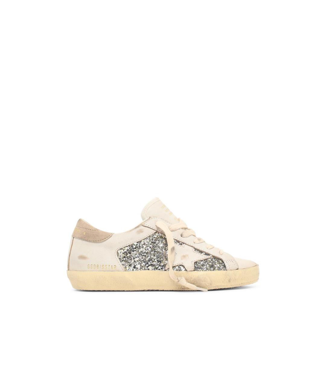 GOLDEN GOOSE Белые кожаные кеды, фото 1