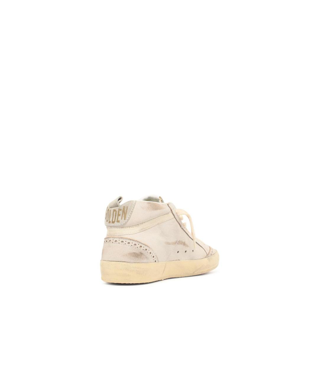 GOLDEN GOOSE Бежевые кожаные кеды, фото 3