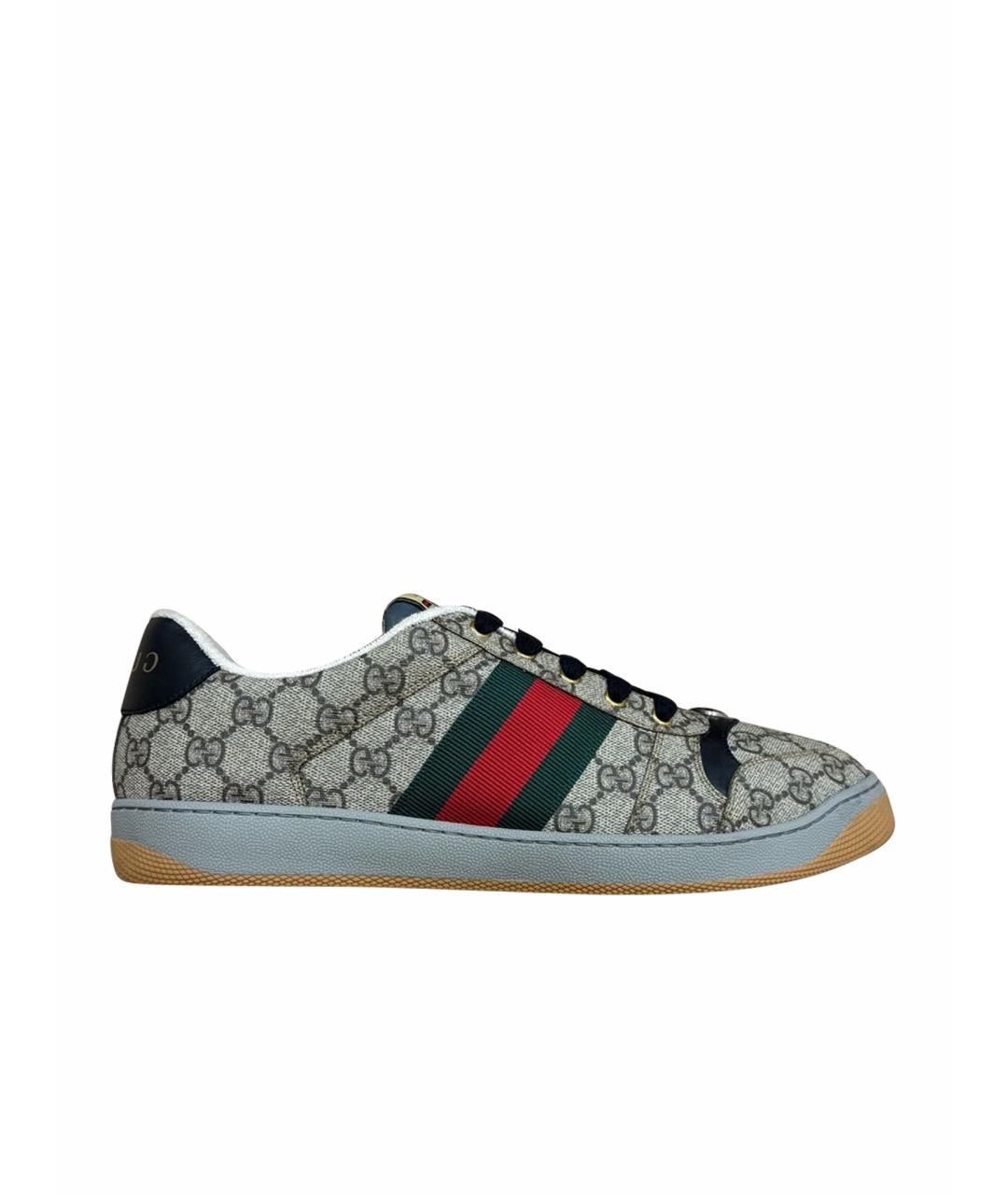 GUCCI Бежевые низкие кроссовки / кеды, фото 1
