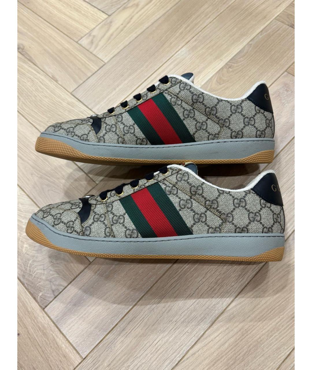 GUCCI Бежевые низкие кроссовки / кеды, фото 9