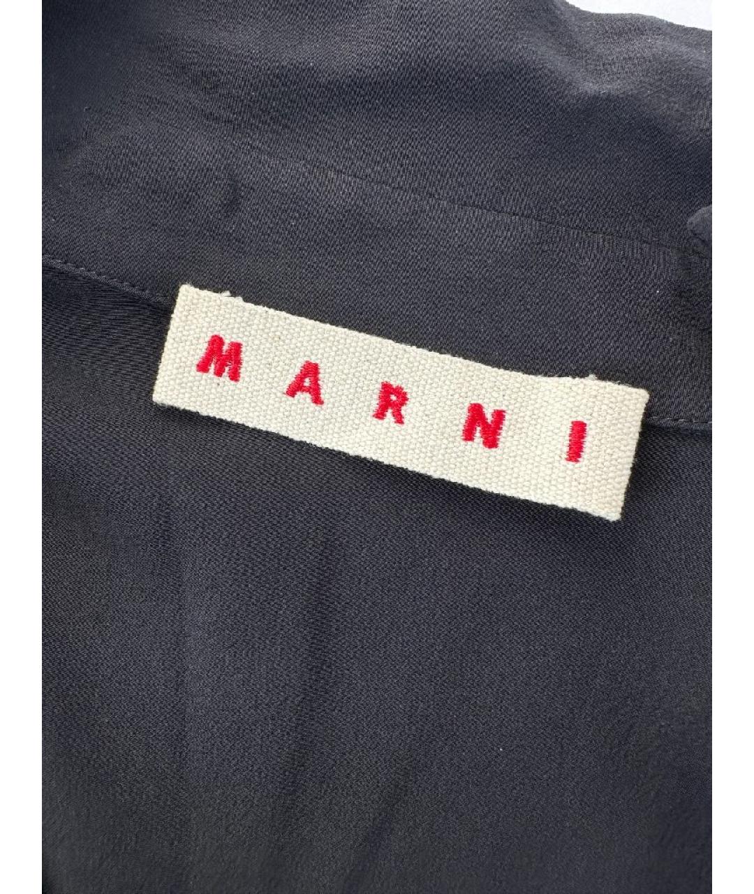 MARNI Черная шелковая блузы, фото 4