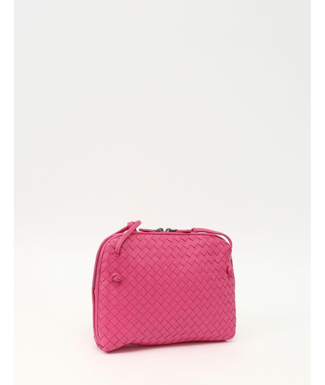 BOTTEGA VENETA Розовая кожаная сумка через плечо, фото 3