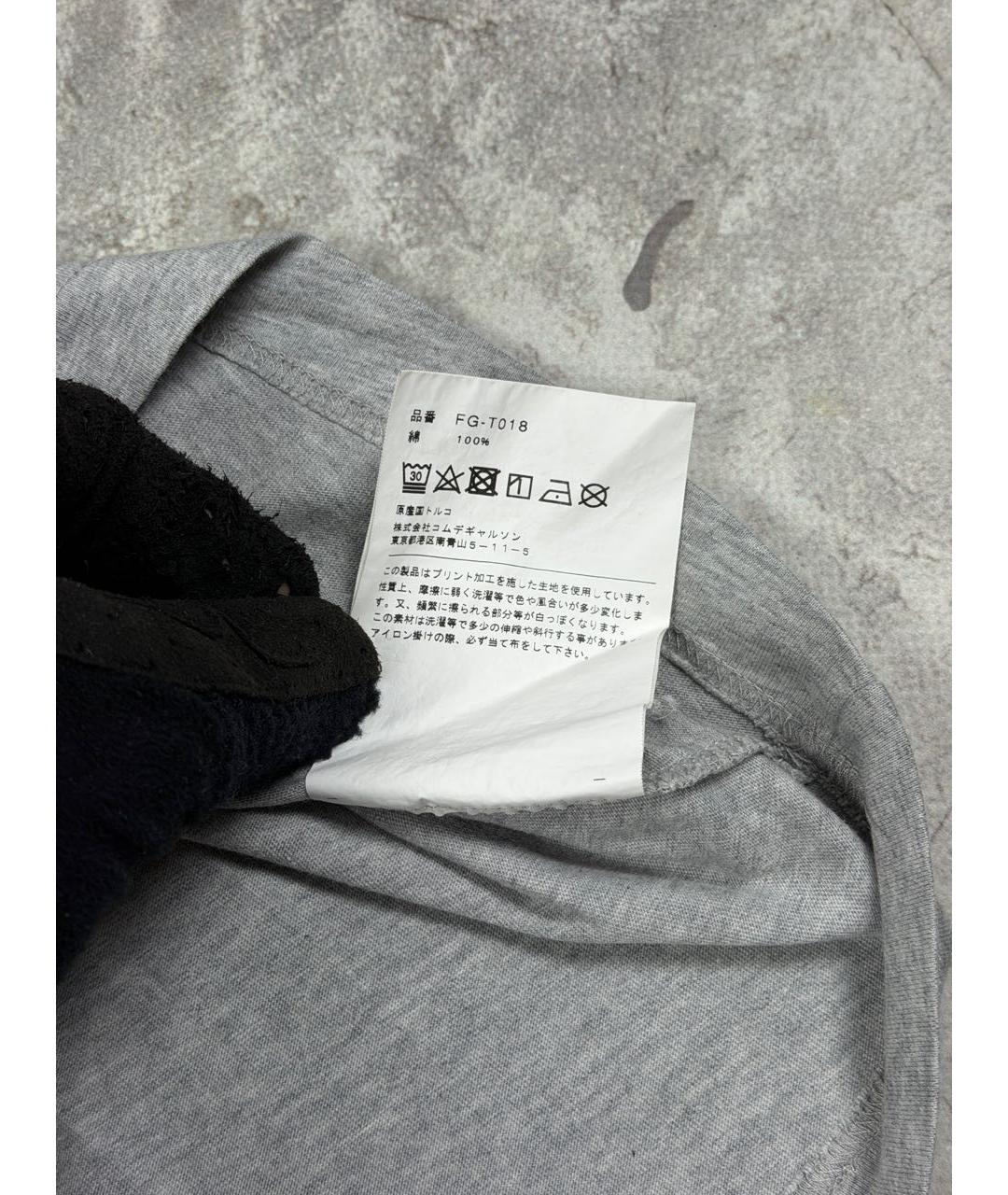 COMME DES GARҪONS HOMME Серая хлопковая футболка, фото 8