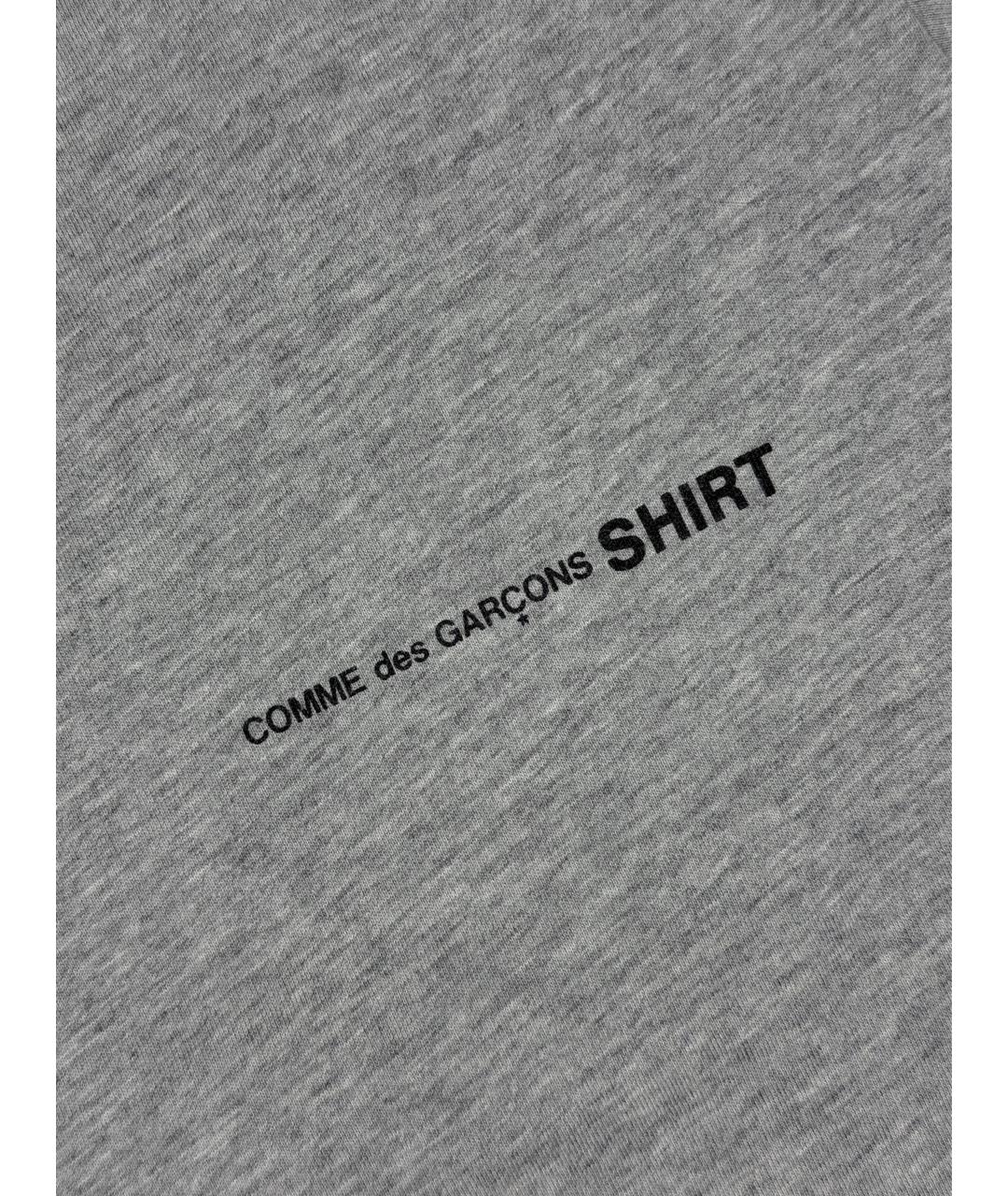 COMME DES GARҪONS HOMME Серая хлопковая футболка, фото 4