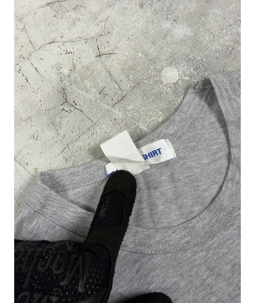 COMME DES GARҪONS HOMME Серая хлопковая футболка, фото 6