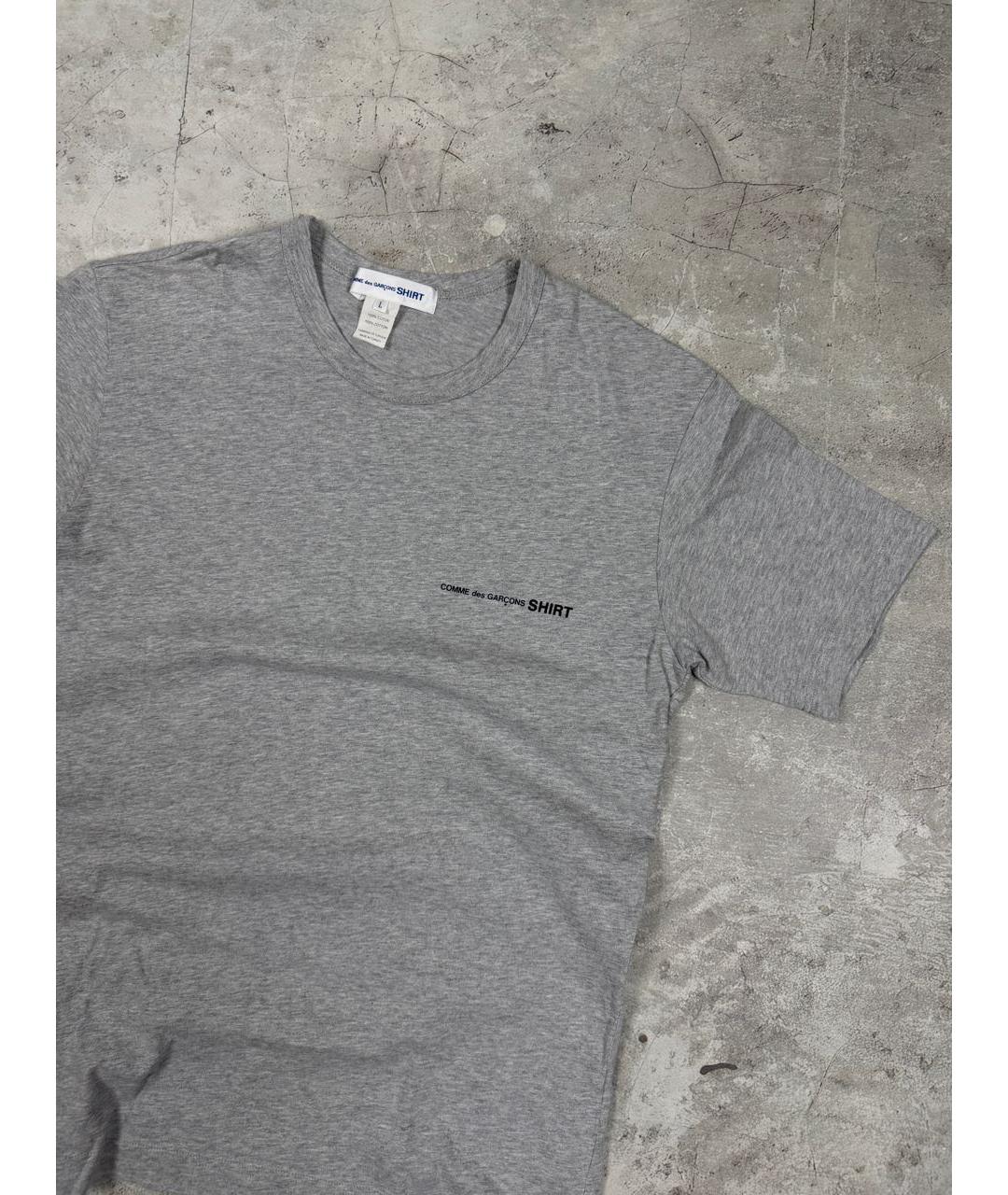COMME DES GARҪONS HOMME Серая хлопковая футболка, фото 3