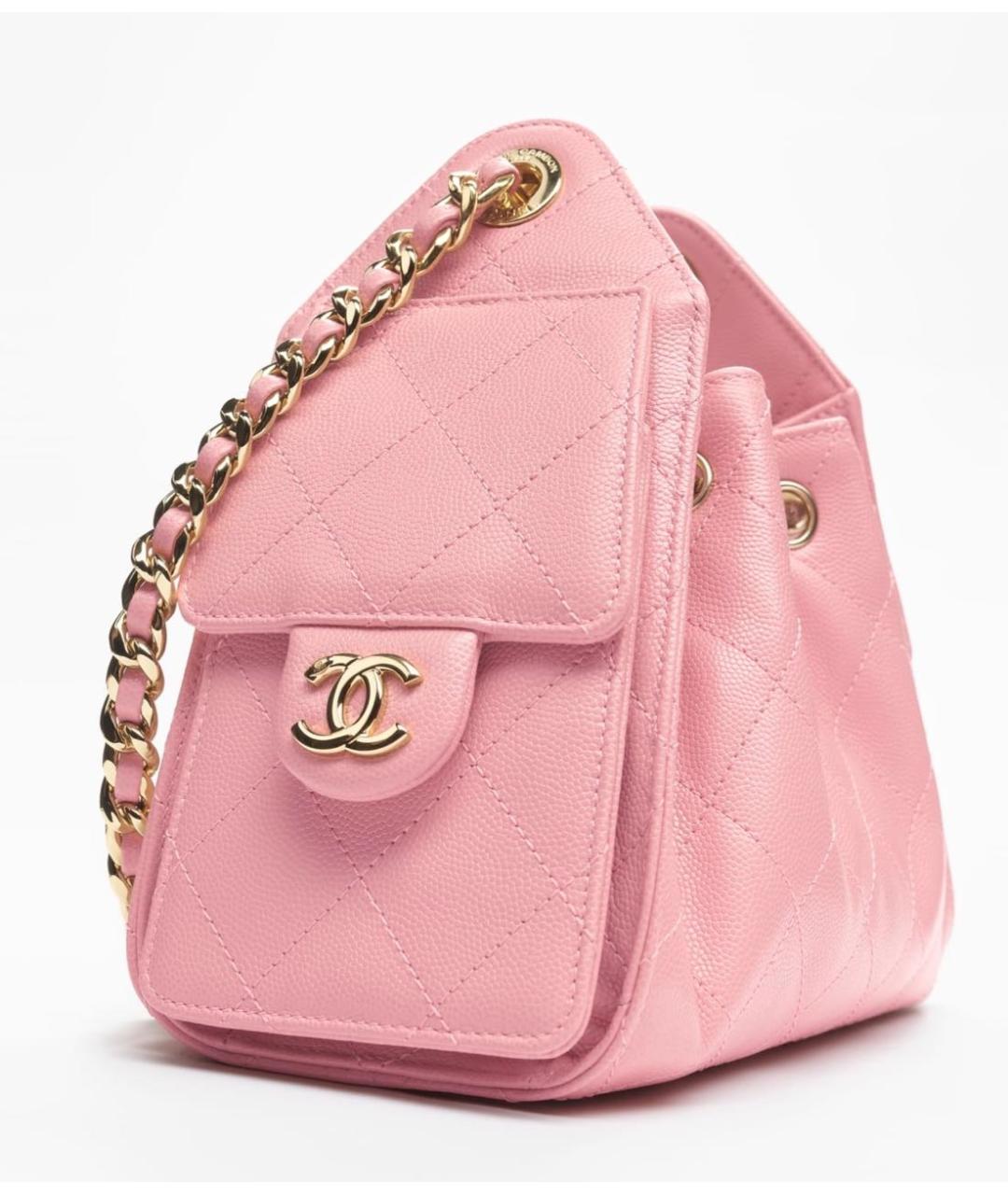 CHANEL Розовая кожаная сумка через плечо, фото 4