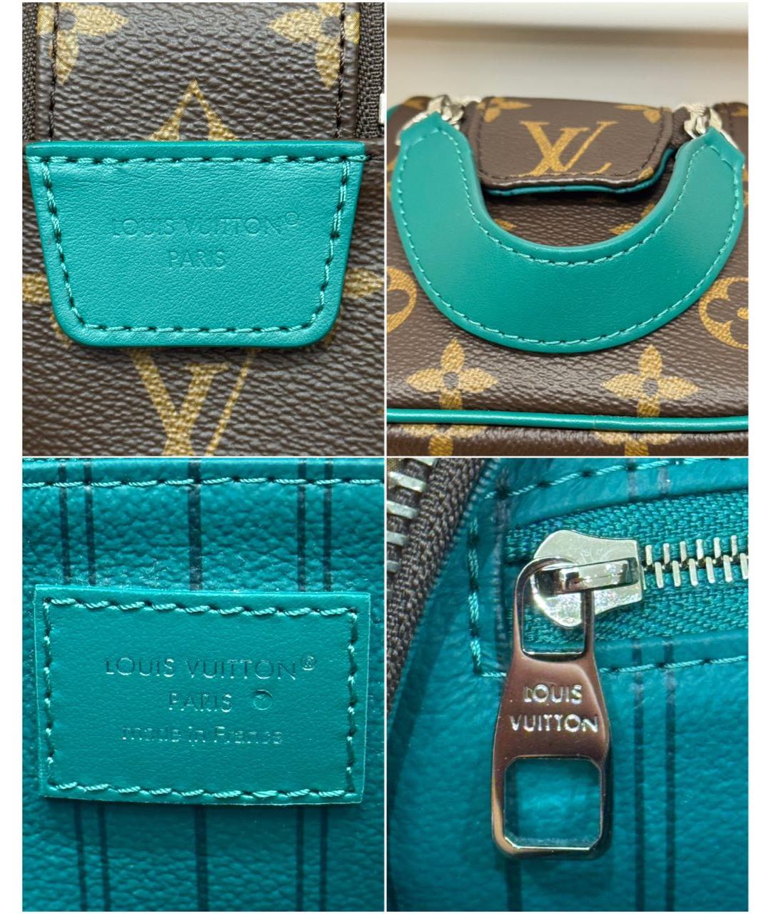 LOUIS VUITTON Коричневая канва барсетка, фото 6