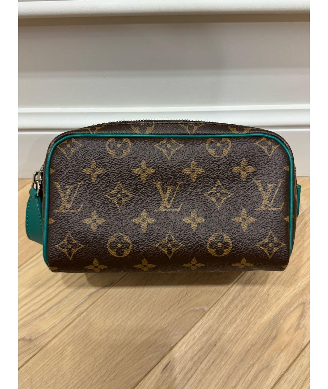 LOUIS VUITTON Коричневая канва барсетка, фото 2