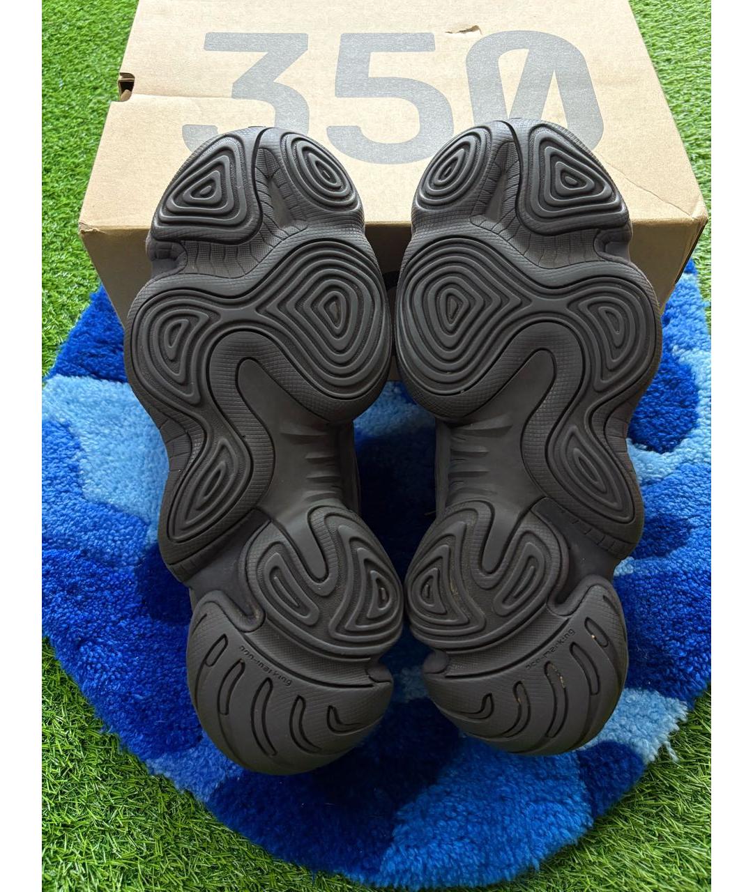 ADIDAS YEEZY Черные замшевые низкие кроссовки / кеды, фото 5