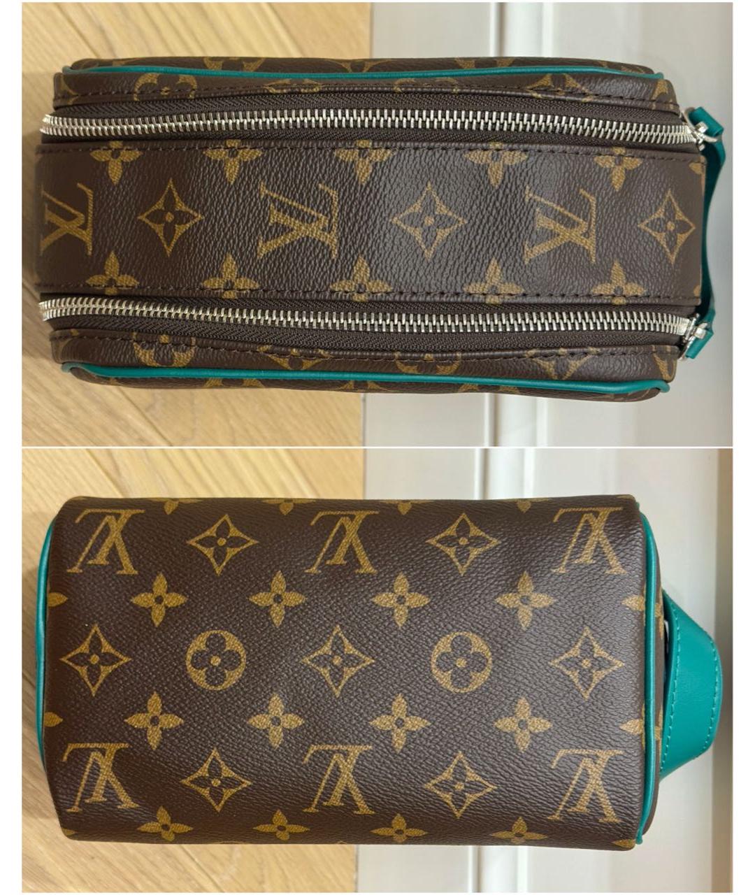 LOUIS VUITTON Коричневая канва косметичка, фото 4