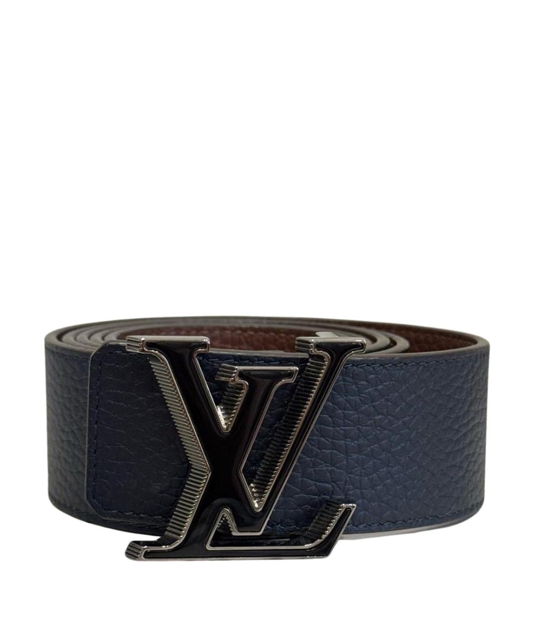 LOUIS VUITTON Темно-синий кожаный ремень, фото 1