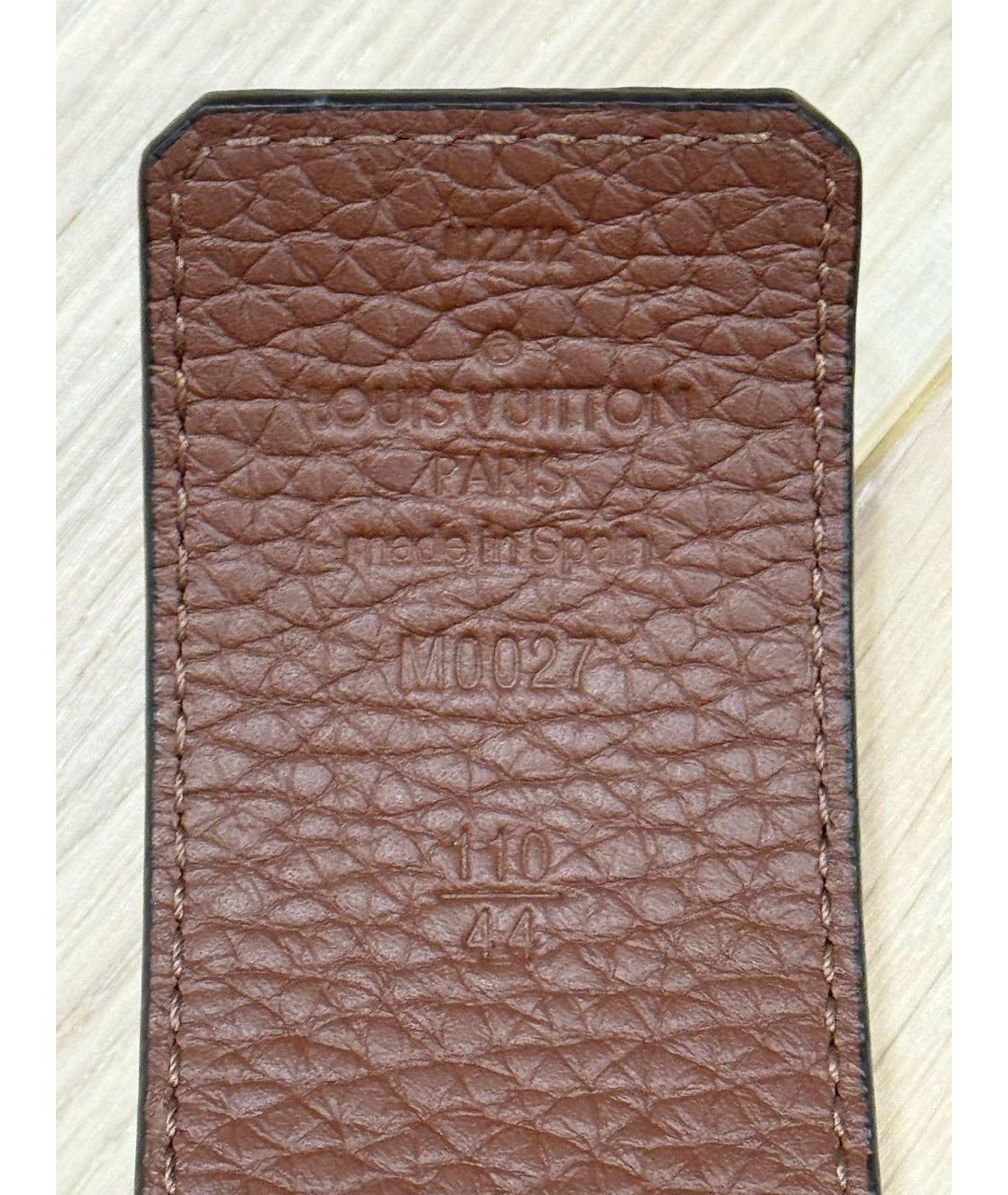LOUIS VUITTON Темно-синий кожаный ремень, фото 7