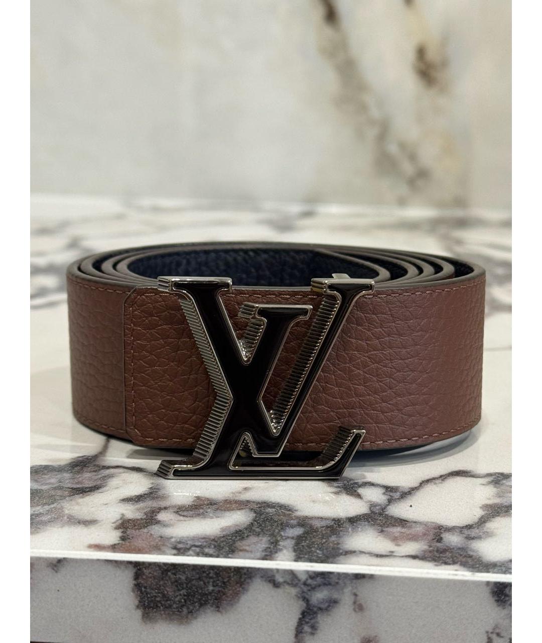 LOUIS VUITTON Темно-синий кожаный ремень, фото 2