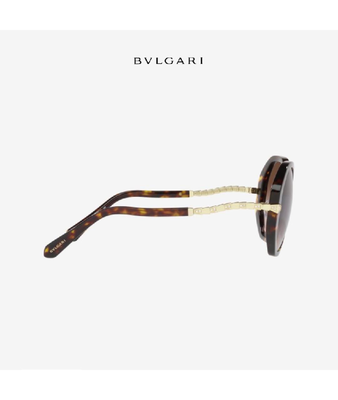 BVLGARI Коричневые солнцезащитные очки, фото 3