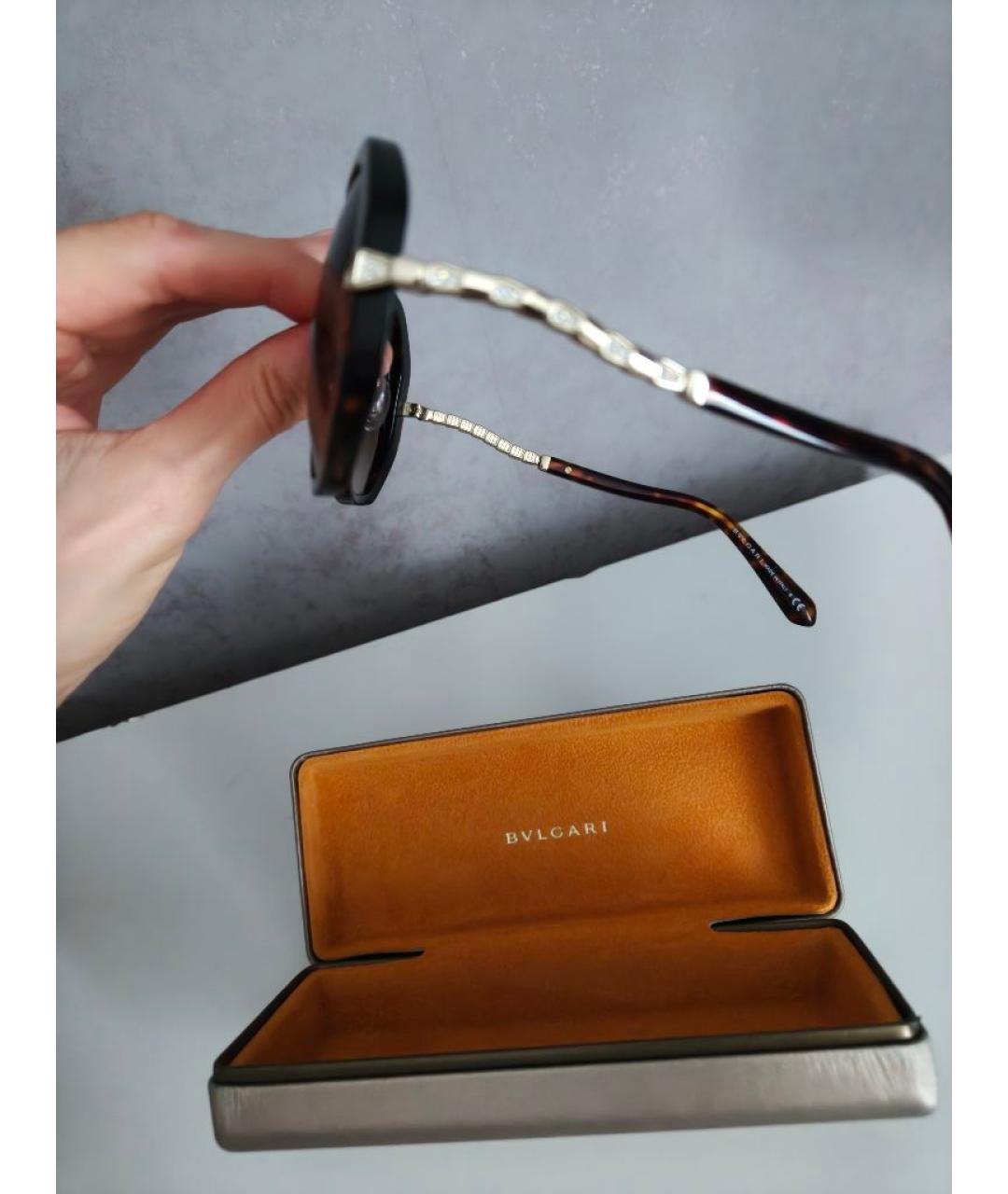 BVLGARI Коричневые солнцезащитные очки, фото 8