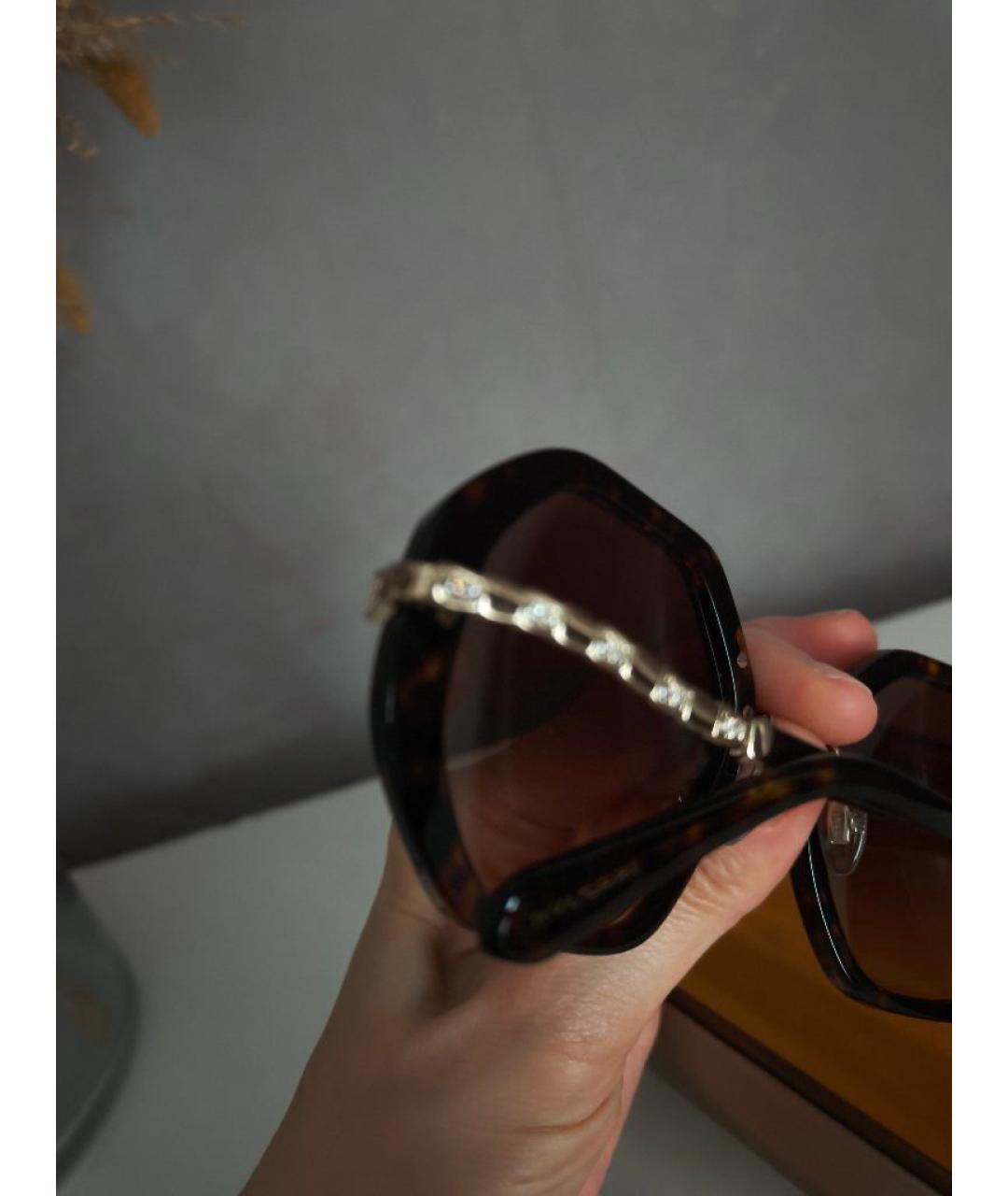 BVLGARI Коричневые солнцезащитные очки, фото 5