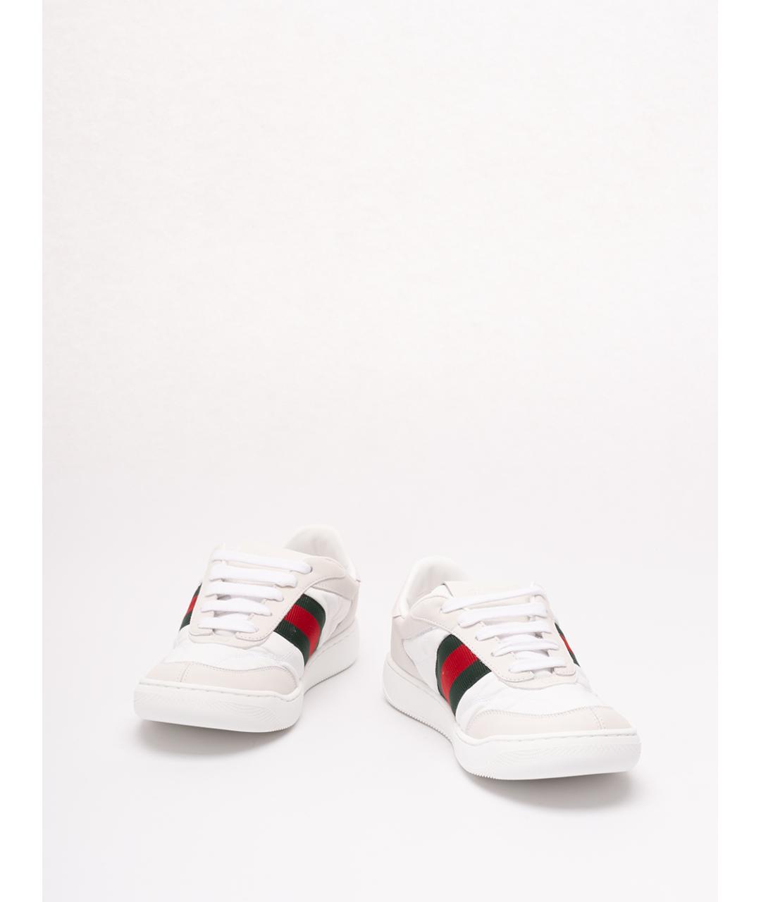GUCCI Белые текстильные кроссовки, фото 2