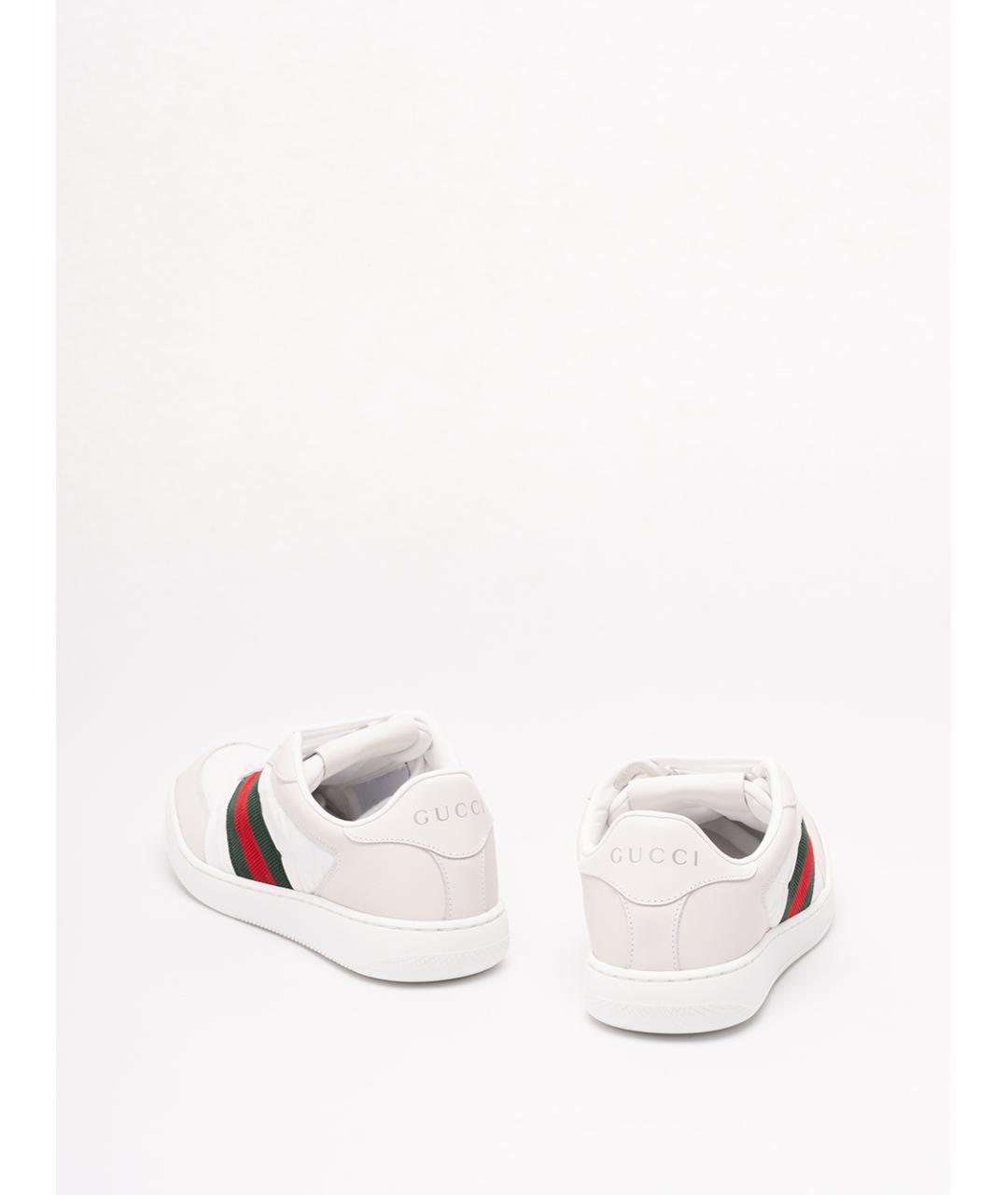 GUCCI Белые текстильные кроссовки, фото 3