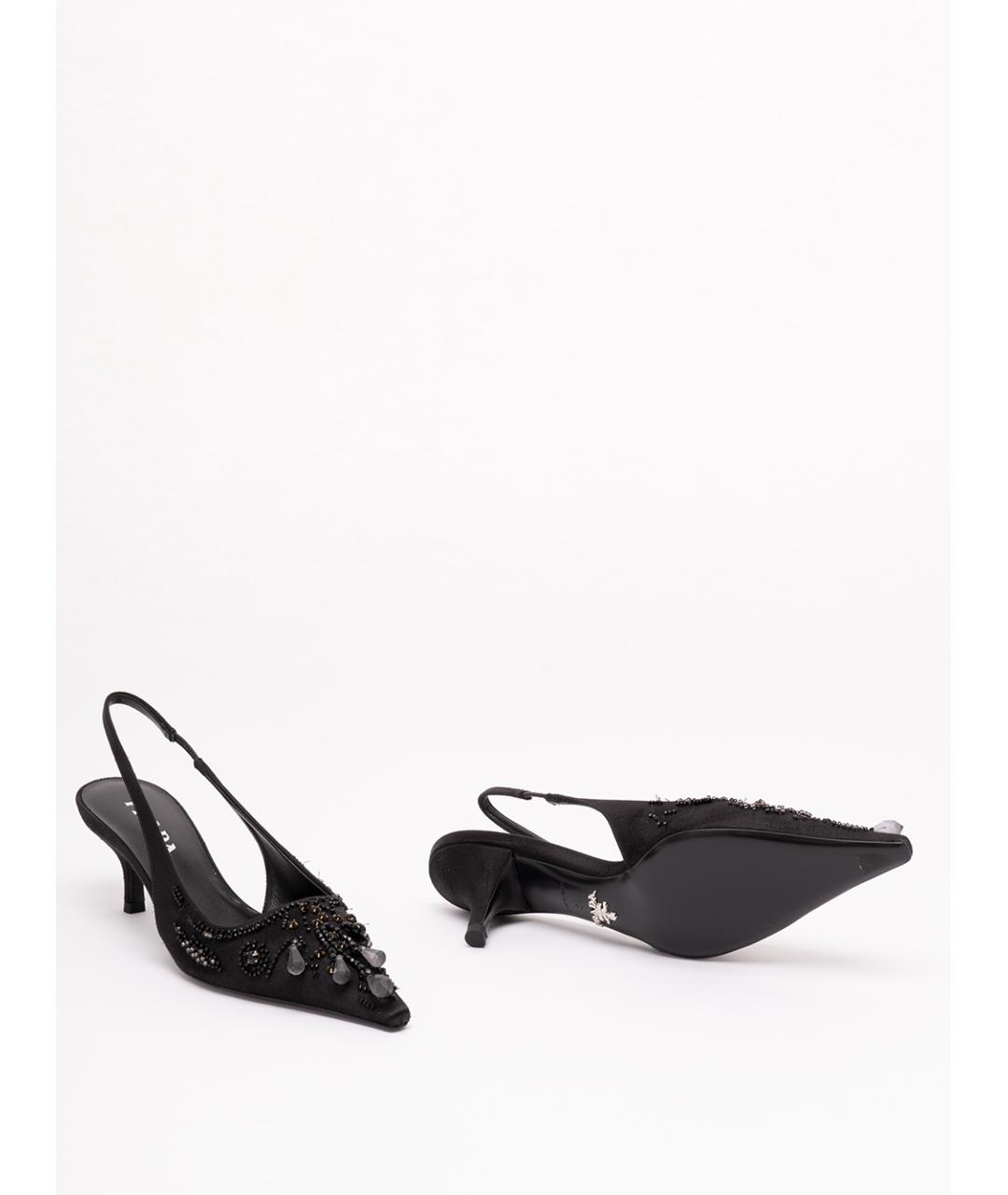 PRADA Черные текстильные туфли, фото 4