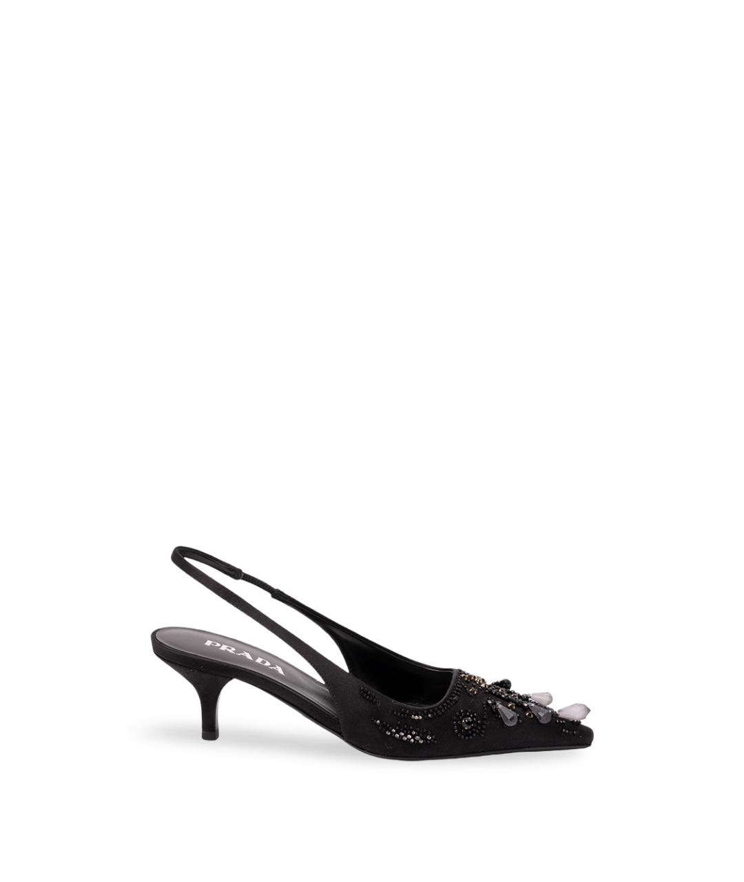 PRADA Черные текстильные туфли, фото 1