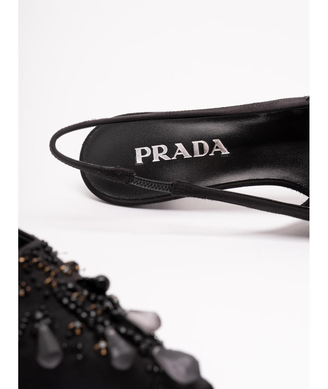PRADA Черные текстильные туфли, фото 6