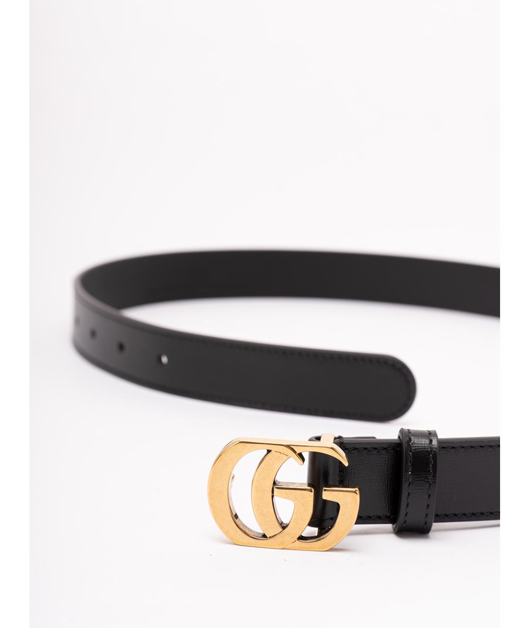GUCCI Черный кожаный ремень, фото 2