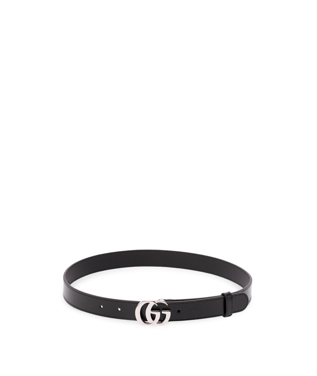 GUCCI Черный кожаный ремень, фото 1