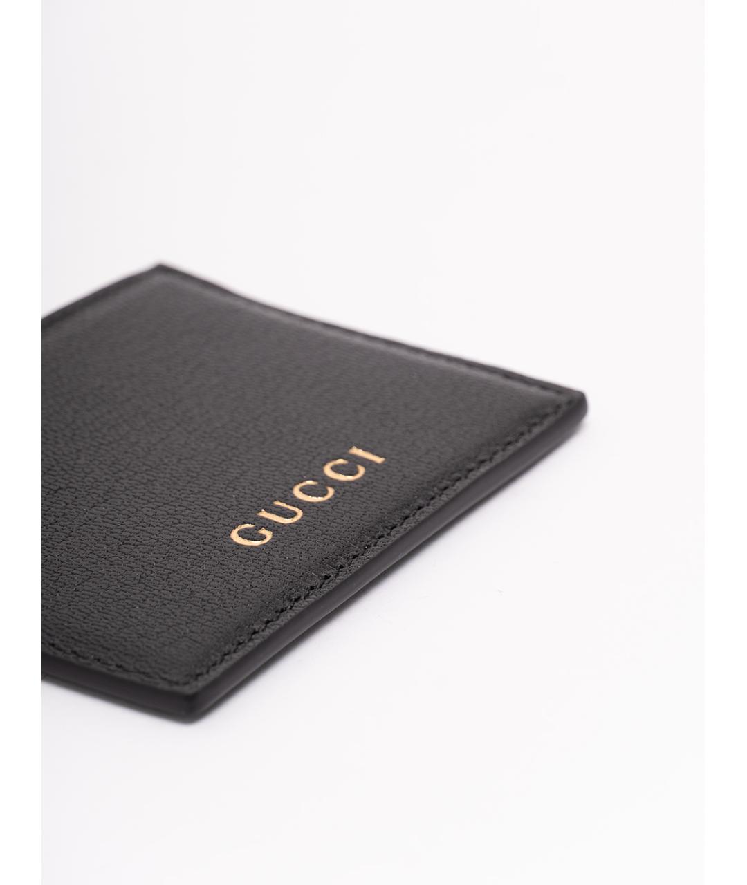 GUCCI Черный кожаный кардхолдер, фото 3