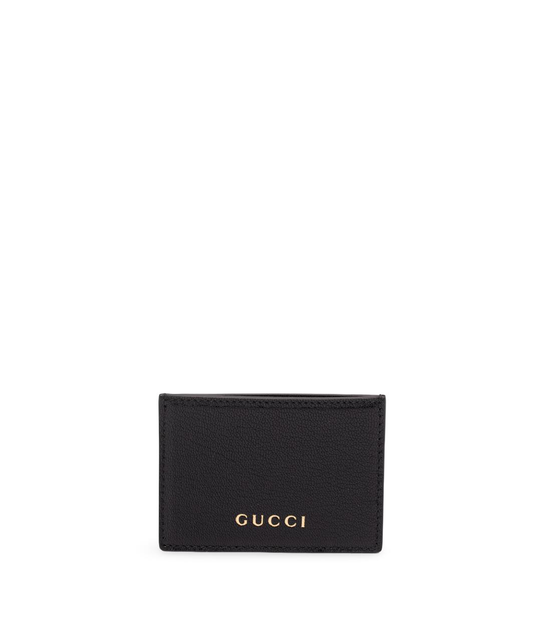 GUCCI Черный кожаный кардхолдер, фото 1