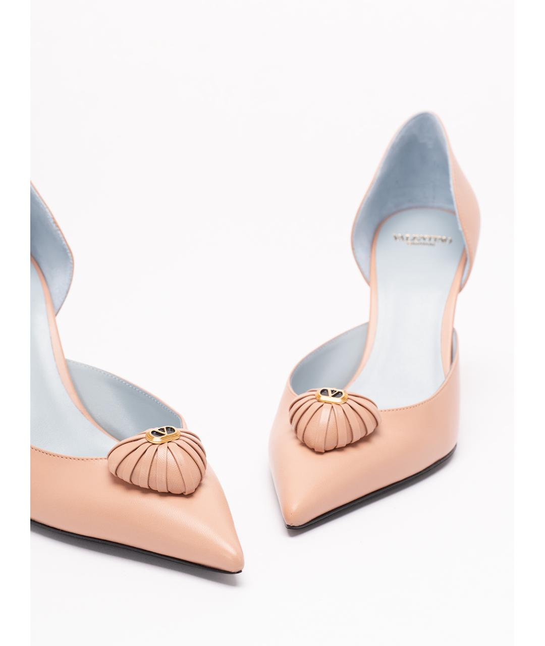 VALENTINO Розовые кожаные туфли, фото 5
