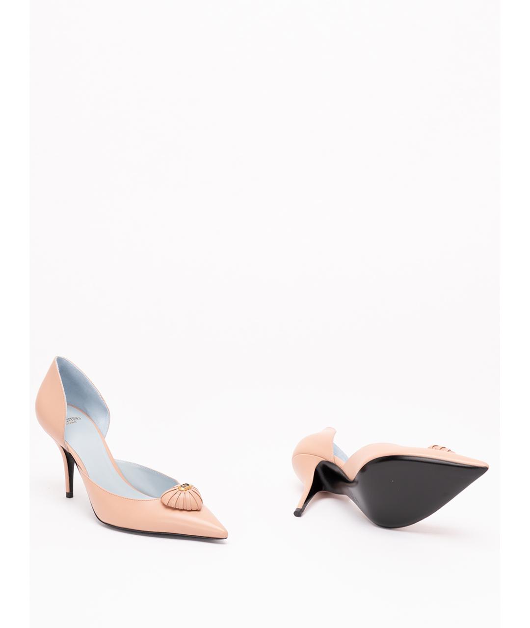 VALENTINO Розовые кожаные туфли, фото 4