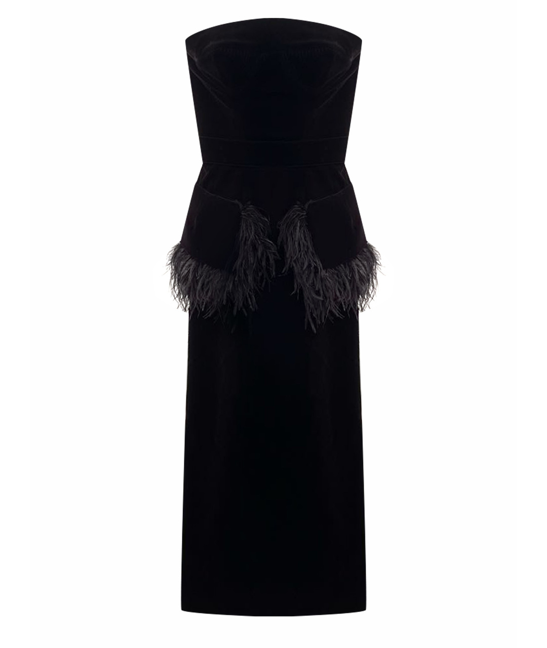 BOHEMIQUE Черное бархатное коктейльное платье, фото 1