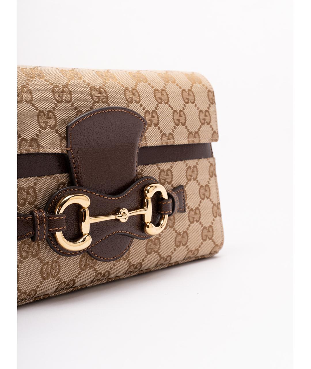 GUCCI Бежевая тканевая сумка через плечо, фото 7