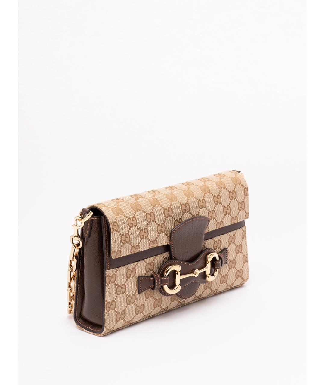 GUCCI Бежевая тканевая сумка через плечо, фото 4
