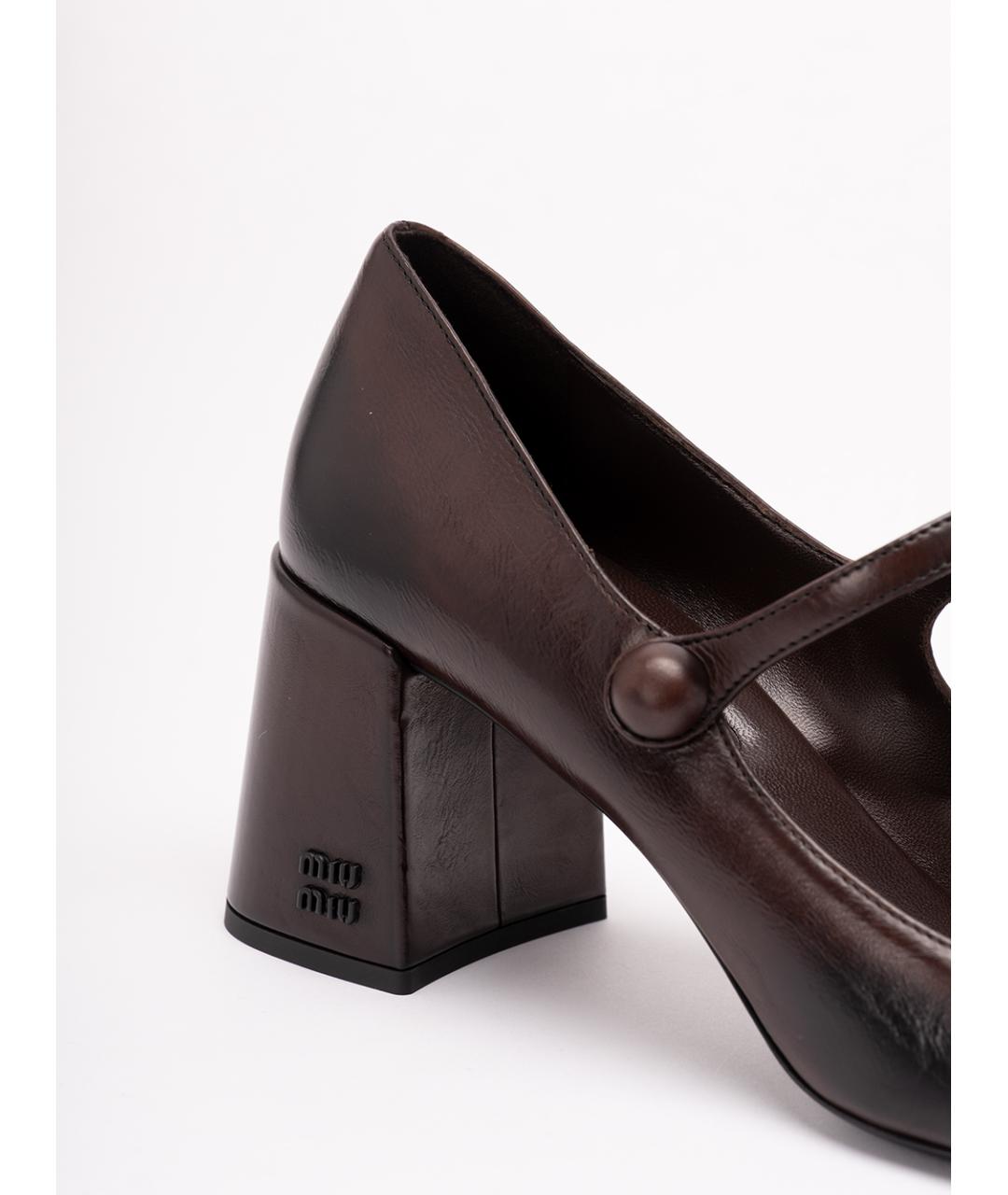 MIU MIU Мульти кожаные туфли, фото 5