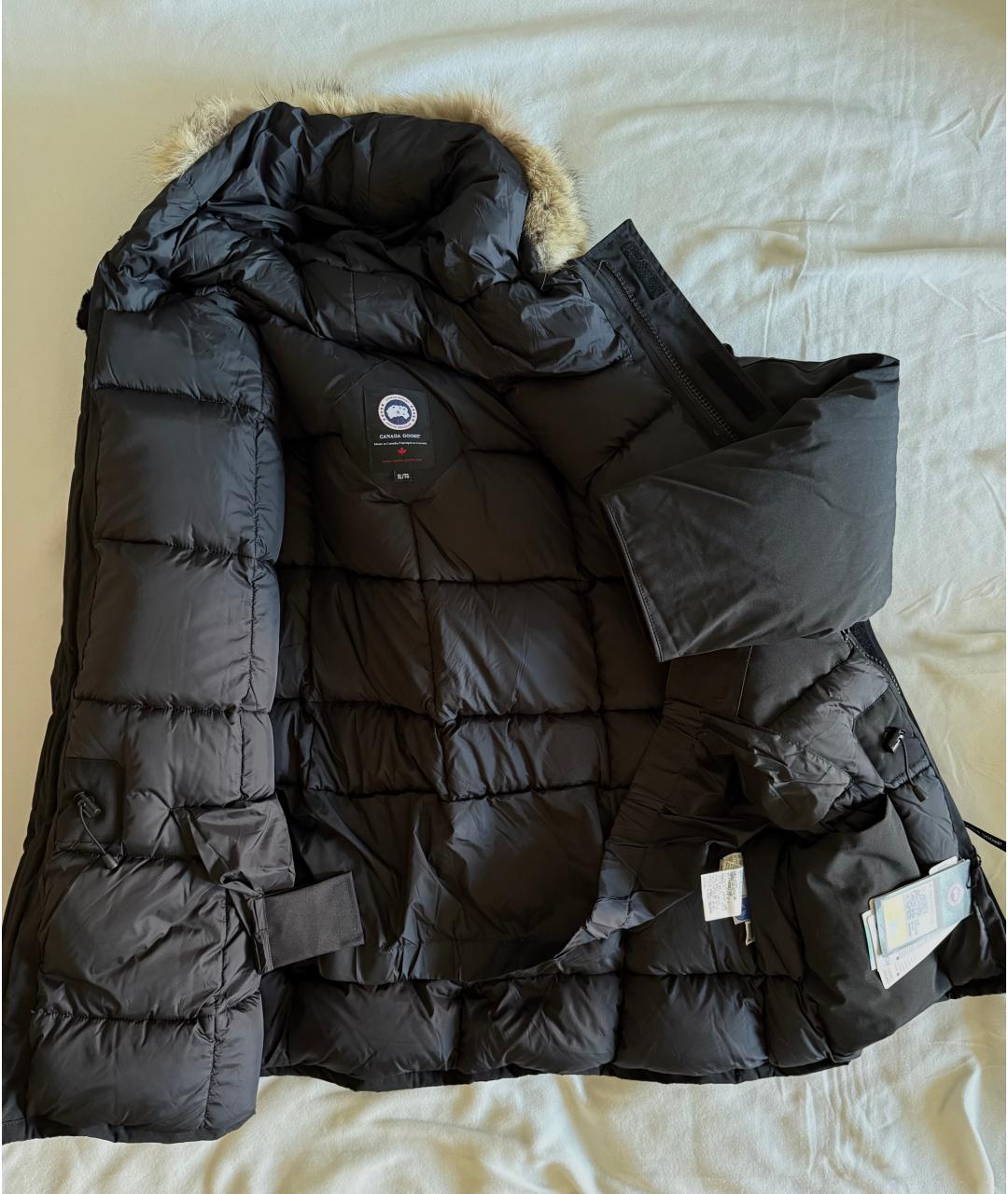 CANADA GOOSE Черная хлопковая парка, фото 4