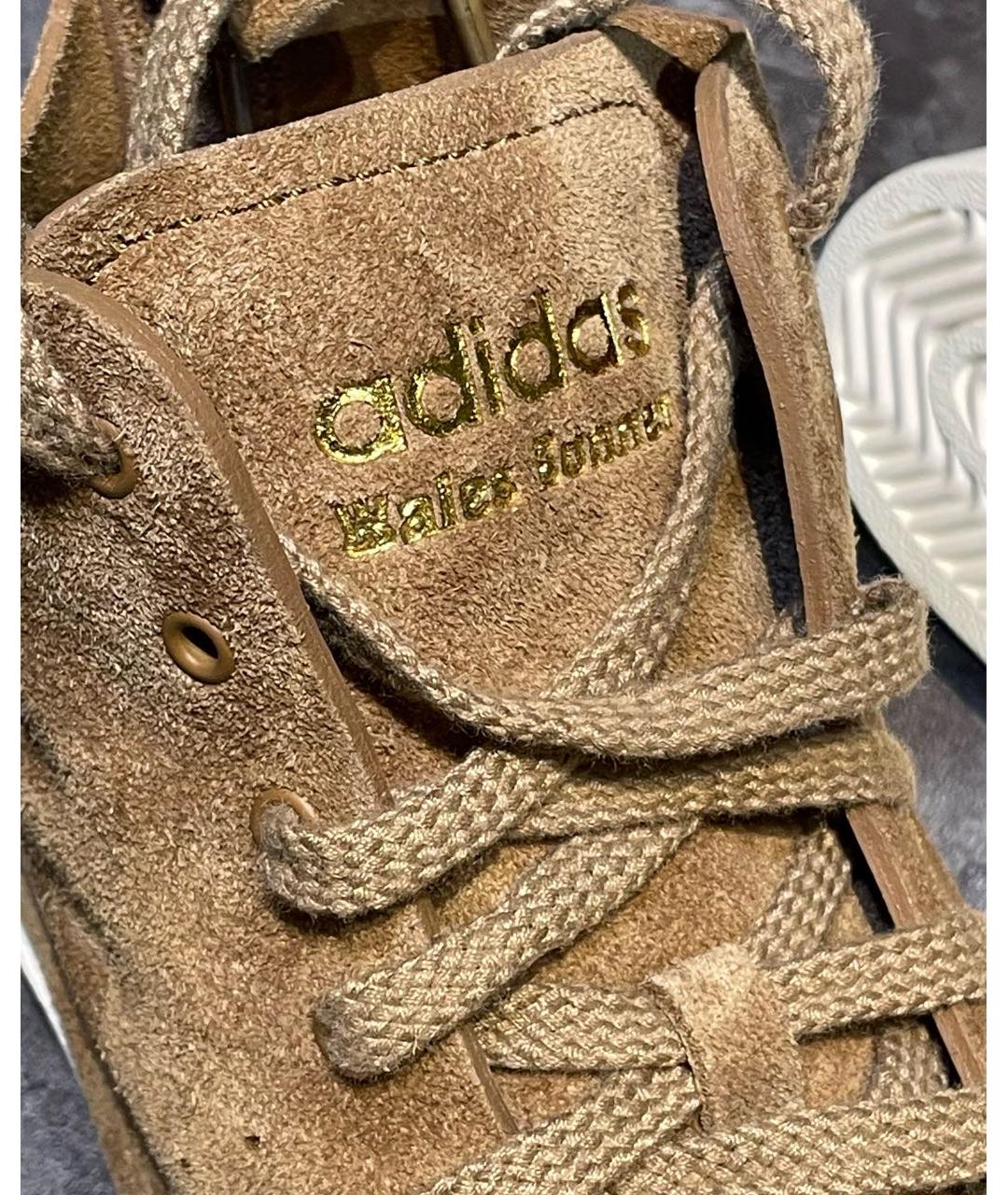 ADIDAS Коричневые замшевые высокие кроссовки / кеды, фото 5