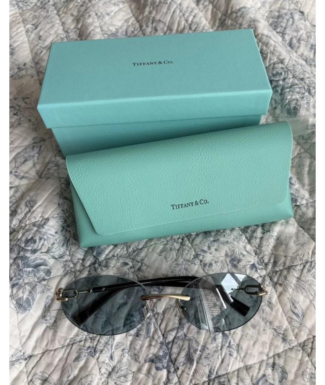 TIFFANY&CO Синие металлические солнцезащитные очки, фото 6