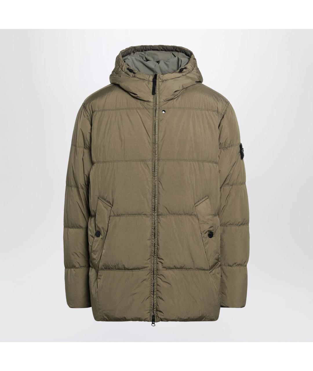 STONE ISLAND Зеленая полиамидовая куртка, фото 3