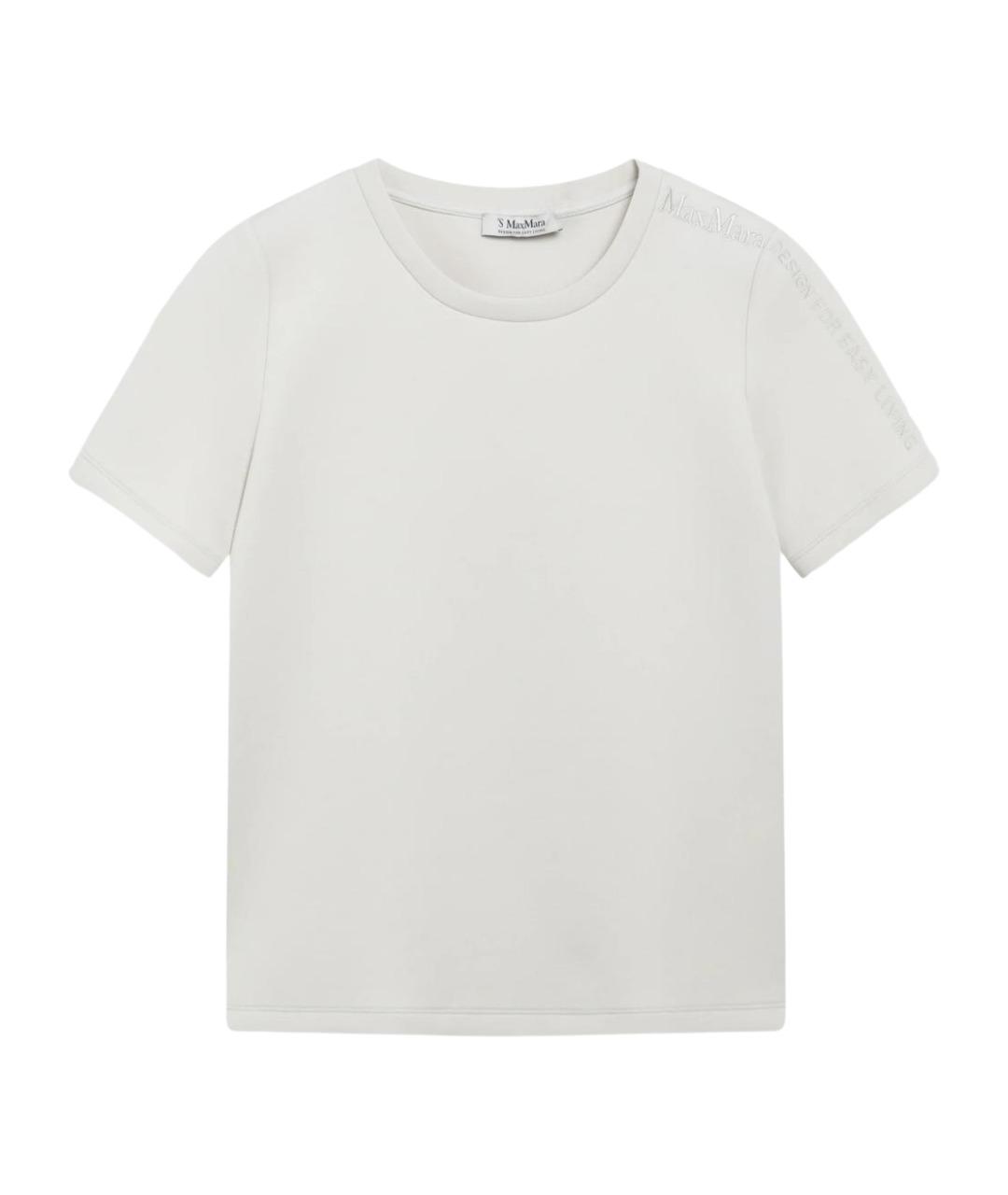'S MAX MARA Бежевая хлопковая футболка, фото 1