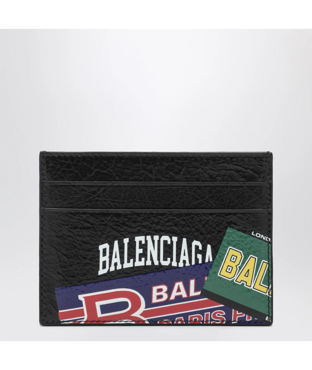 BALENCIAGA Черный кожаный кардхолдер, фото 3