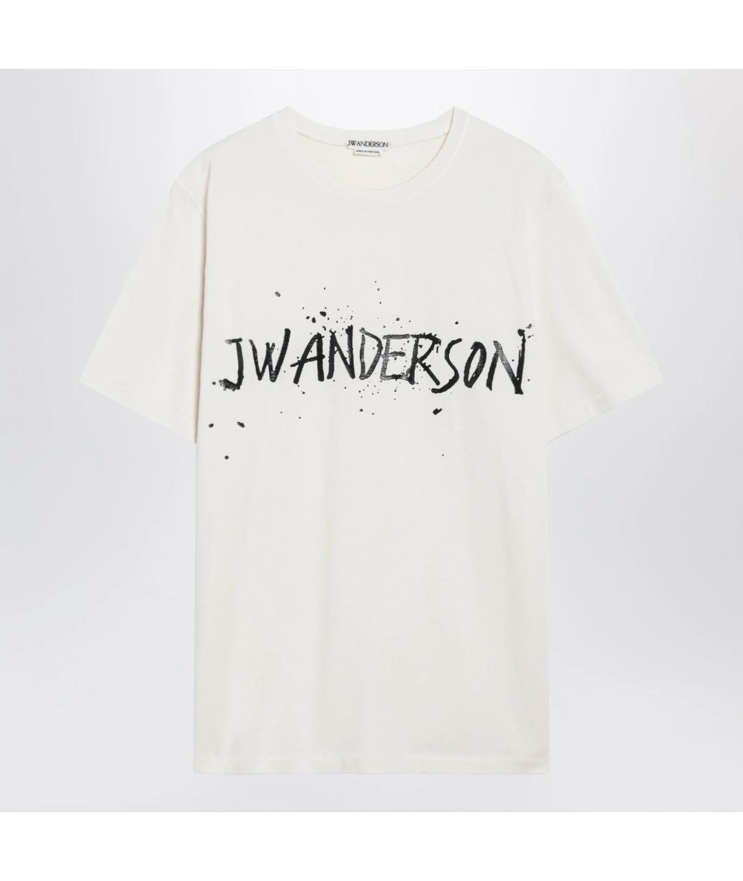 J.W.ANDERSON Бежевая хлопковая футболка, фото 3