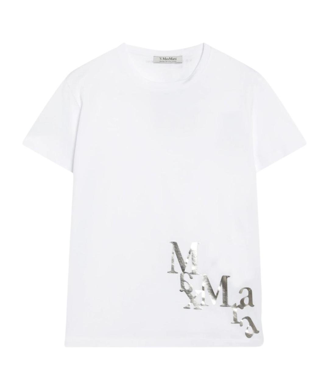 'S MAX MARA Белая хлопковая футболка, фото 1
