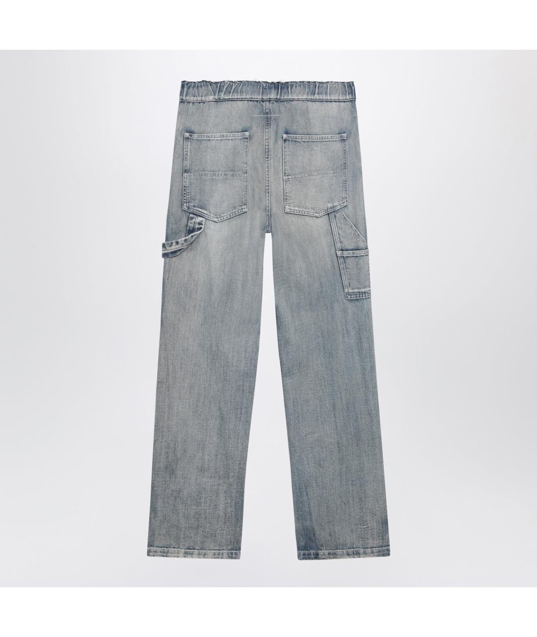MM6 MAISON MARGIELA Синие хлопковые прямые джинсы, фото 2